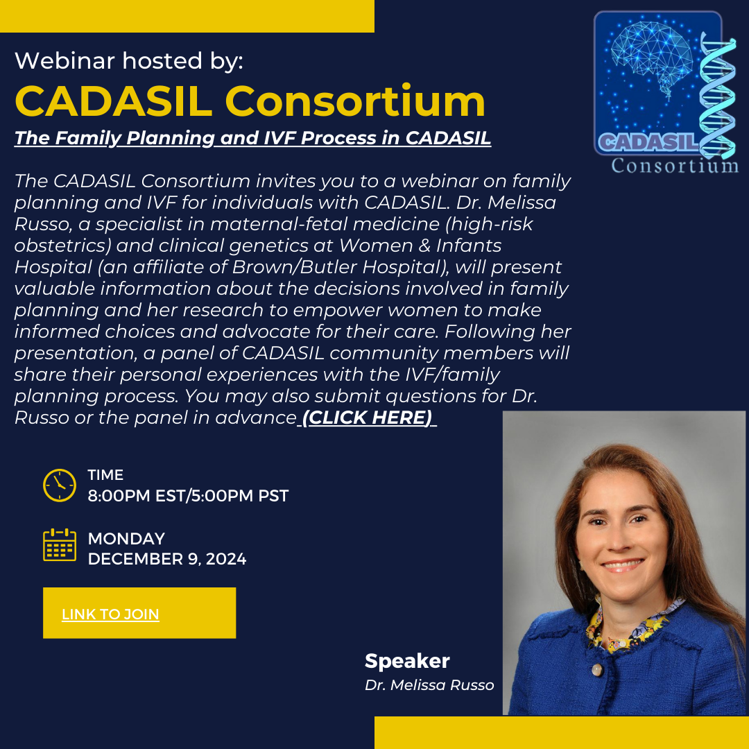 CADASIL Consortium December Webinar 2024