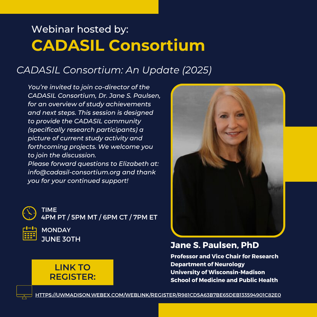 CADASIL Consortium June Webinar 2025